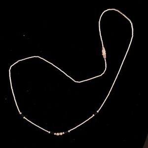 Costume Silver and Black Beaded Necklace